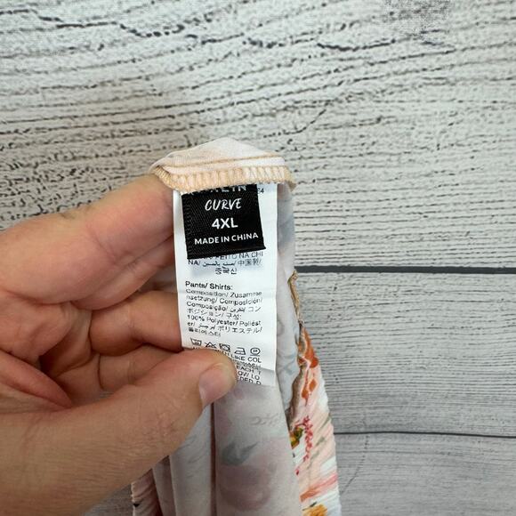 Shein Plus Size Light Pink Summer Fruit Printed 2 Piece Matching Set Size 4XL - Picture 10 of 11